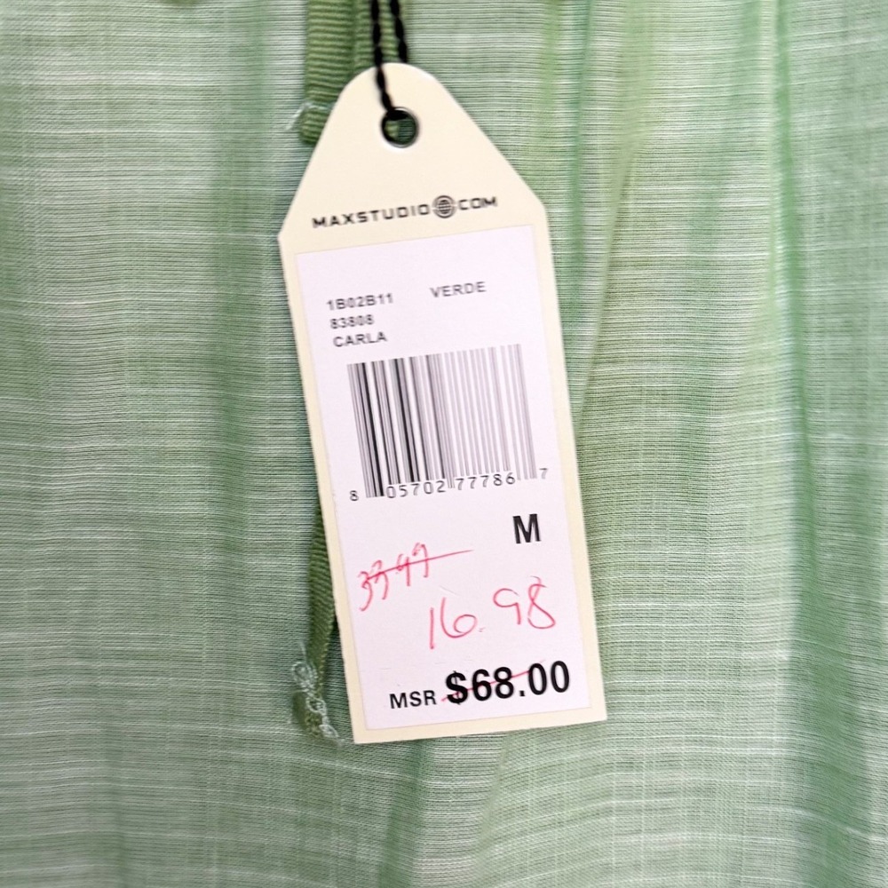Sophie Max Max Studio Green‎ Eyelet Ruffle Mini Skirt NWT Verde Cotton Sz M - Picture 6 of 8